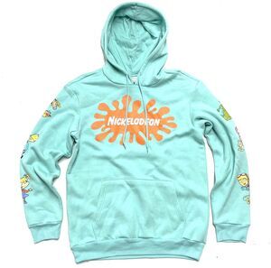 Nickelodeon 90s Cartoons Reptar Hoodie Ren & Stimpy Sz S Sweatshirt Small Mint